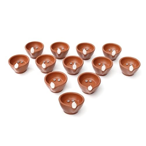 EYUVAA LABEL LED Water Diyas for Office & Home Decoration | Water Sensor Diya for Diwali Decoration (Pack of 36) - Image 2