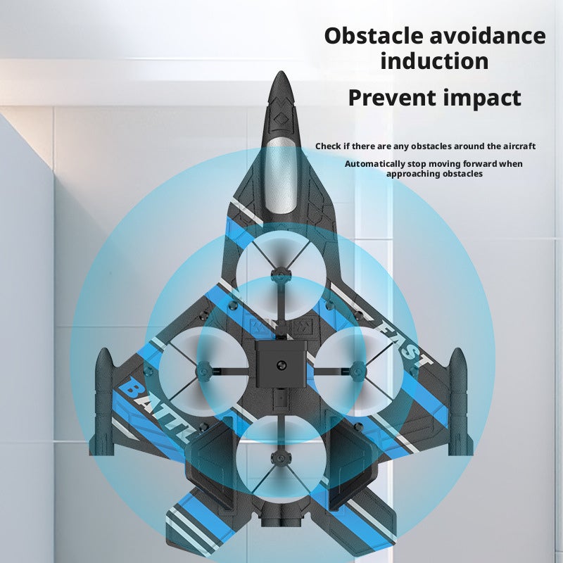 Remote Control Foam Airplane with HD Camera, 6CH, Obstacle Avoidance - Image 2