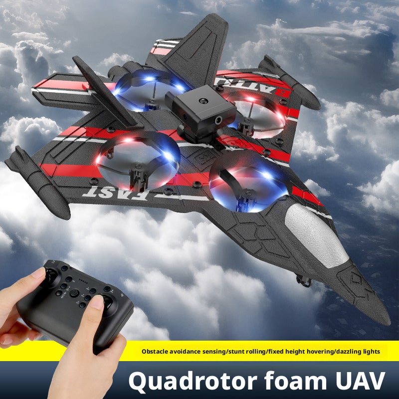Remote Control Foam Airplane with HD Camera, 6CH, Obstacle Avoidance - Image 1