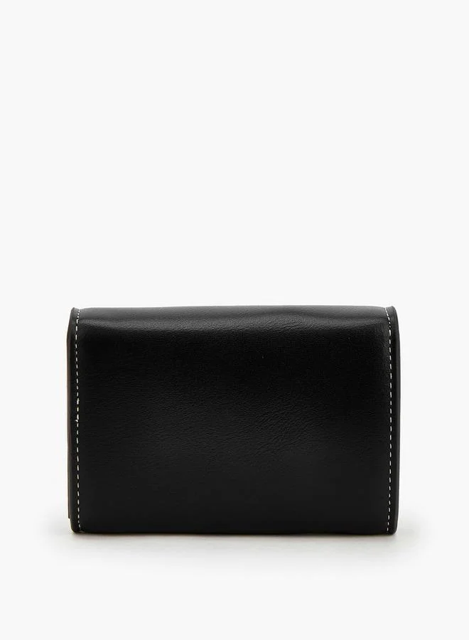سيليست Solid Cardholder With Snap Button Closure