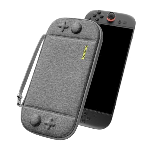 tomtoc Slim Carrying Case for Nintendo Switch 2 Model 2025 Odorless Felt Protective Hard Shell with 12 Game Card Slots Portable Travel Storage Case with Original Patent and Military Grade Protection - Image 1