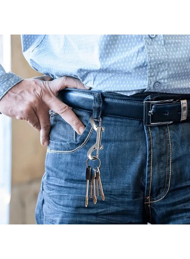 4pcs Heavy Duty Iron Bolt Snap Hooks Secure Locking Pet Leash Keychain Clips - Image 5