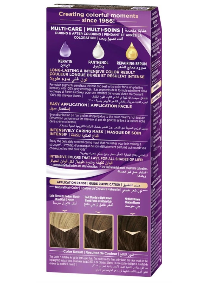 باليت آي سي سي لون شعر 5.0 بني فاتح - صبغة كريمية دائمة - (50 مل + 50 مل + 10 مل) - Image 2