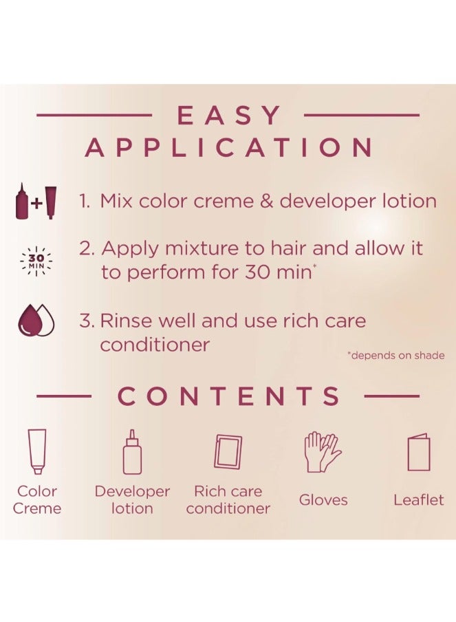 باليت آي سي سي لون شعر 5.0 بني فاتح - صبغة كريمية دائمة - (50 مل + 50 مل + 10 مل) - Image 5