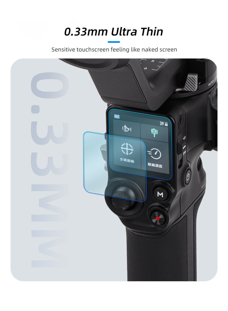 KASTWAVE 2 Sets Screen Tempered Film for DJI RS 4/RS 4 Pro/RS 3/RS 3 Pro Accessories Touch Screen Protector Anti Fingerprint Film, Anti-scratch Tempered Glass Protective Film - Image 2