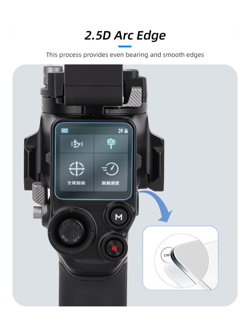 KASTWAVE 2 Sets Screen Tempered Film for DJI RS 4/RS 4 Pro/RS 3/RS 3 Pro Accessories Touch Screen Protector Anti Fingerprint Film, Anti-scratch Tempered Glass Protective Film - Image 5