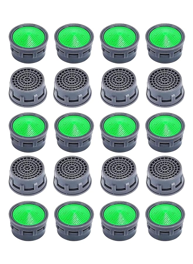 ECVV 20 Pcs Water Tap Aerators Insert Replacement Parts Water Saving Flow Restrictor Faucet Aerators For Bathroom Or Kitchen - Image 1