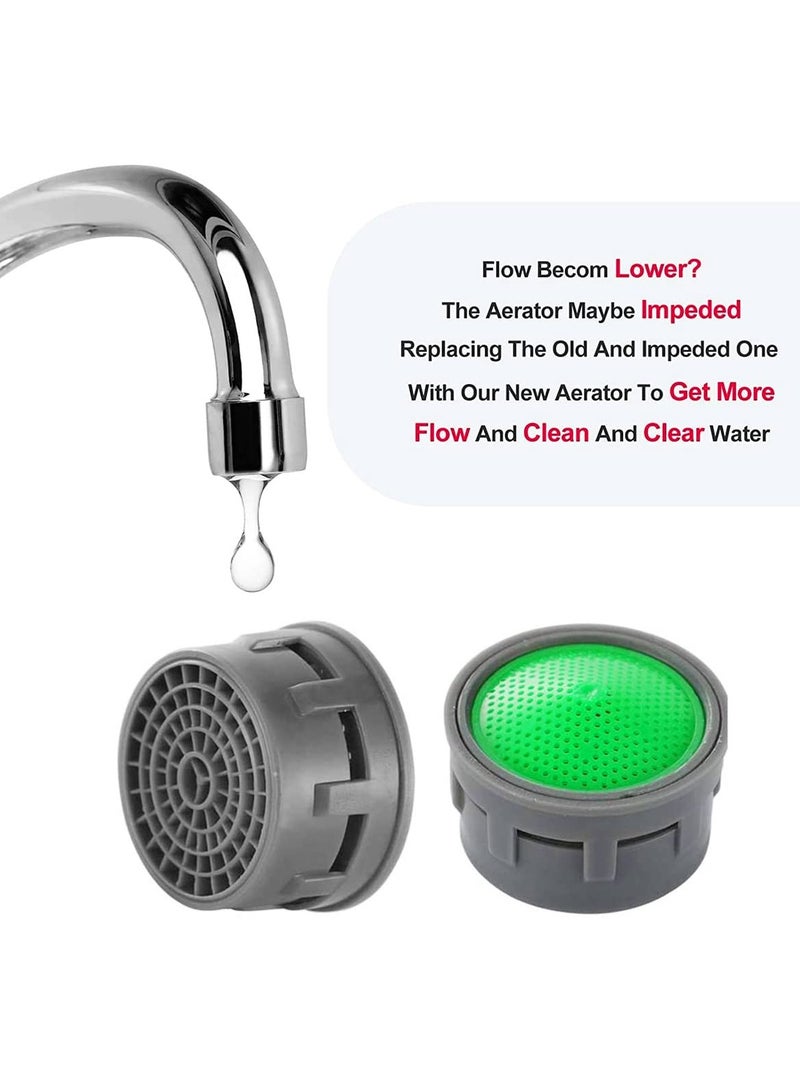 ECVV 20 Pcs Water Tap Aerators Insert Replacement Parts Water Saving Flow Restrictor Faucet Aerators For Bathroom Or Kitchen - Image 5