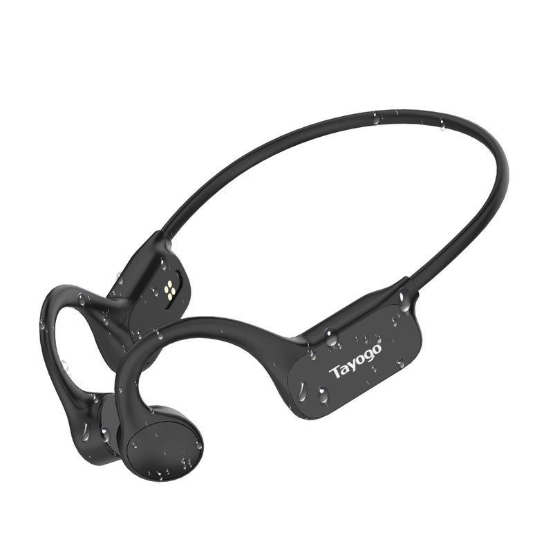 Tayogo مشغل MP3 مقاوم للماء بسعة 32 جيجابايت من تايوغو للسباحة | سماعات رأس بتقنية توصيل العظام IPX8 للسباحة | سماعات رأس تحت الماء مفتوحة الأذن مع وقت تشغيل يصل إلى 8 ساعات - Image 1