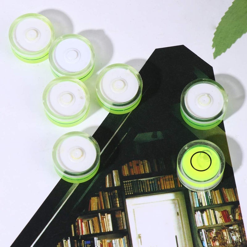 klarako 16PCS Universal Level 15MM horizontal bubble water level, Circular Diameter 6MM Flat Height Bubble Level Surface Level (Green) - Image 5