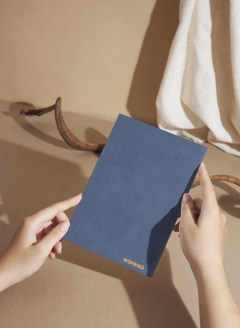 WISHWIND Elegant PU Leather Executive Journal Notebook – Premium Daily Diary for Men & Women | Compact 21x15 cm | Ideal for School, Travel, Business, Work & Home Writing (Blue, Large) - Image 4