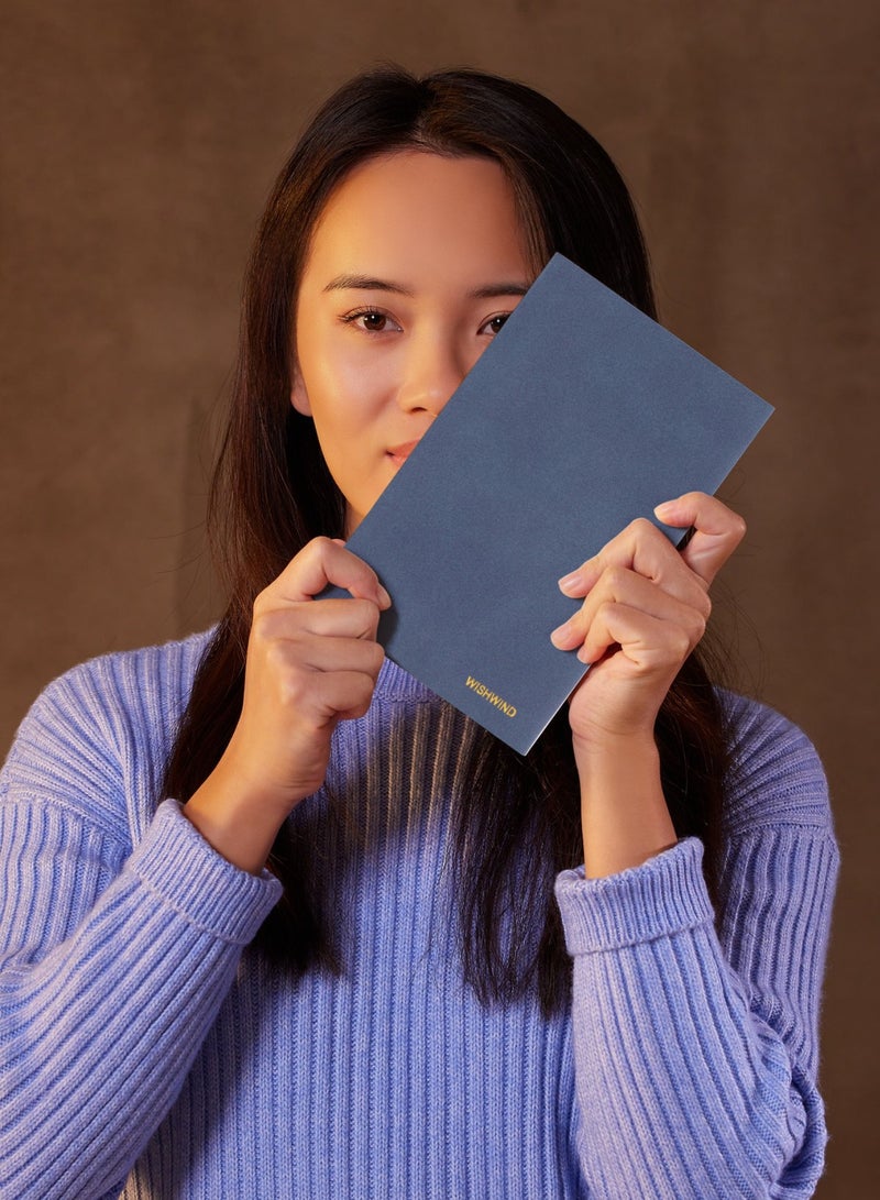WISHWIND Elegant PU Leather Executive Journal Notebook – Premium Daily Diary for Men & Women | Compact 21x15 cm | Ideal for School, Travel, Business, Work & Home Writing (Blue, Large) - Image 5