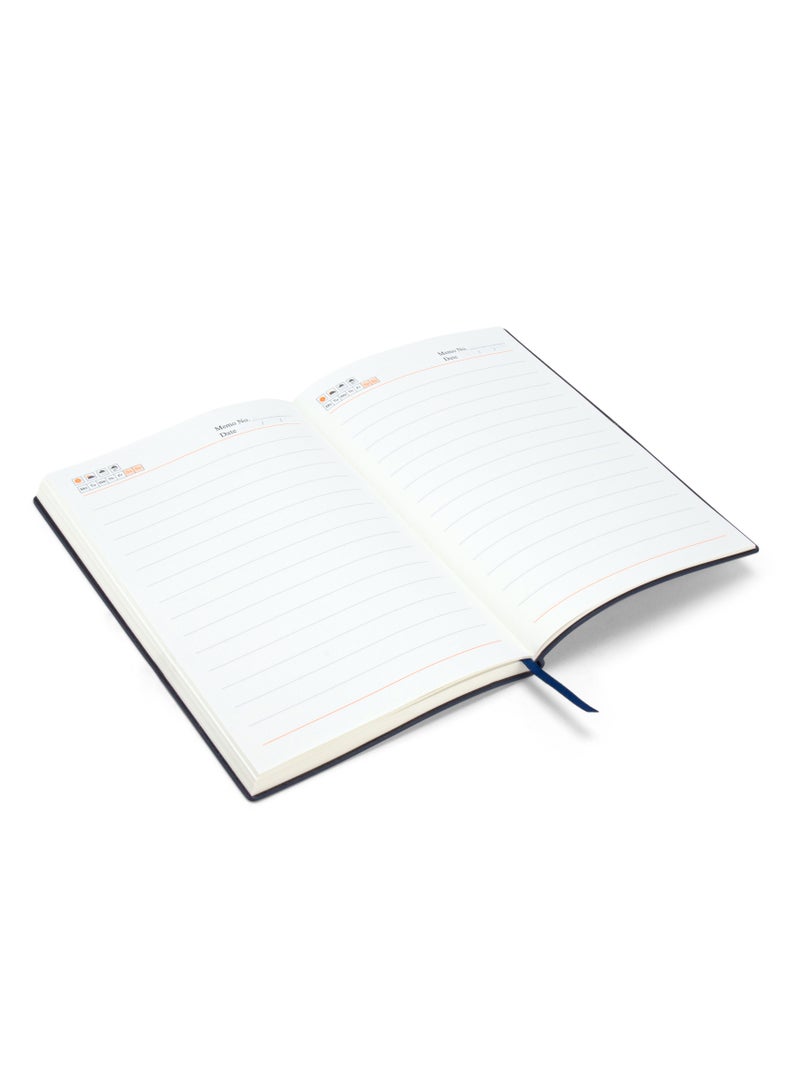 WISHWIND Elegant PU Leather Executive Journal Notebook – Premium Daily Diary for Men & Women | Compact 21x15 cm | Ideal for School, Travel, Business, Work & Home Writing (Blue, Large) - Image 3