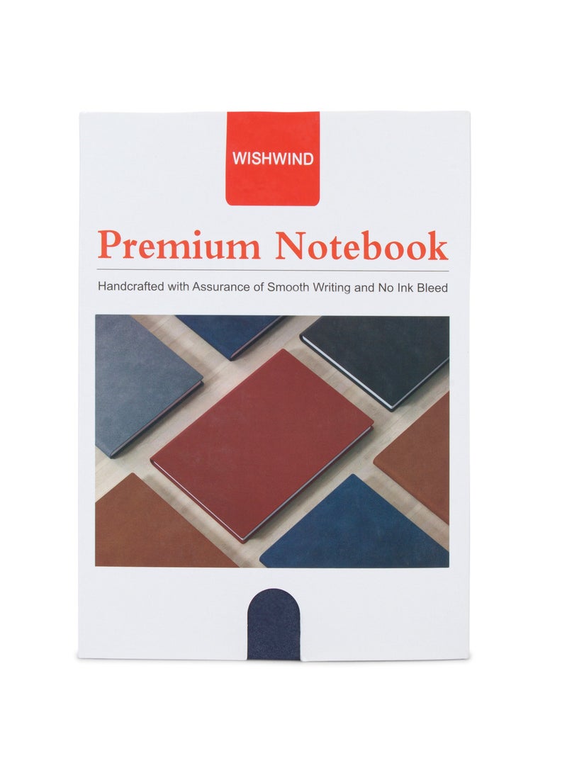 WISHWIND Elegant PU Leather Executive Journal Notebook – Premium Daily Diary for Men & Women | Compact 21x15 cm | Ideal for School, Travel, Business, Work & Home Writing (Blue, Large) - Image 2