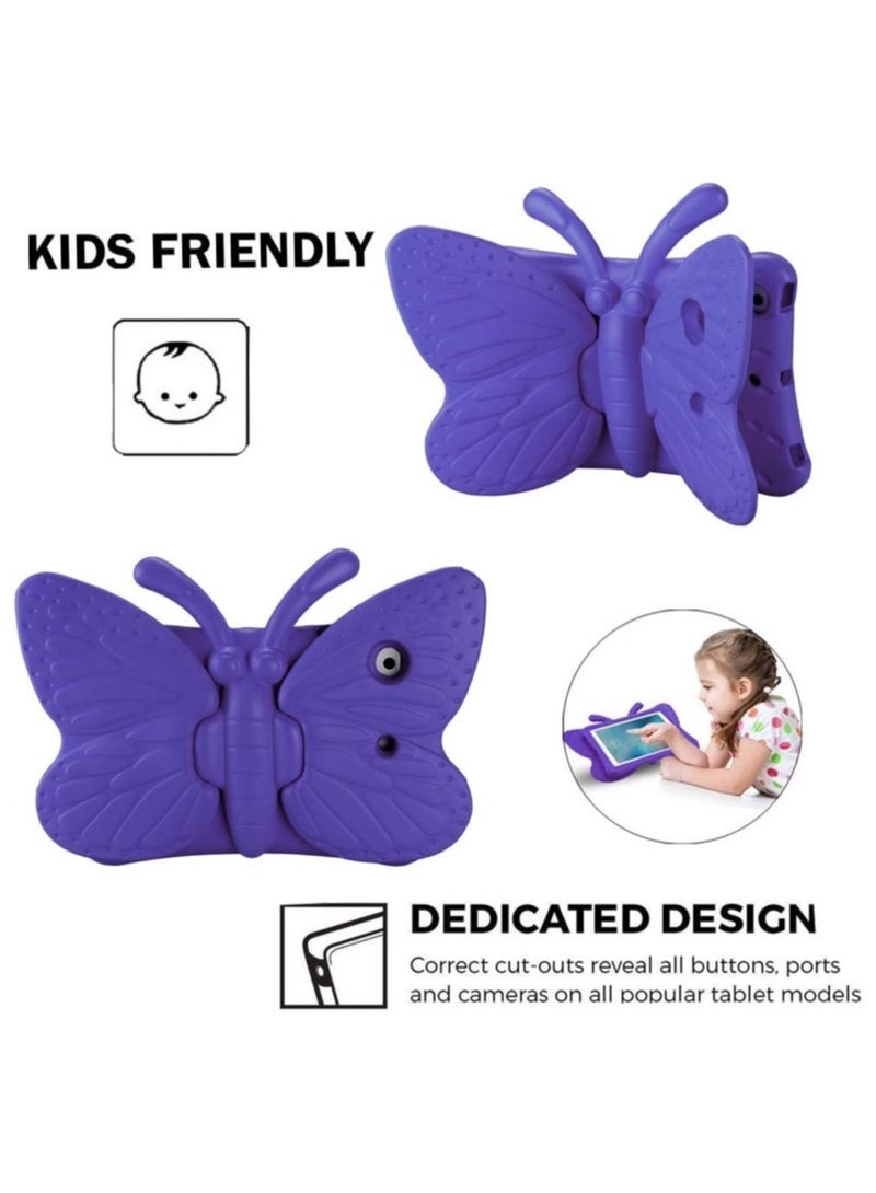 SmartGrist iPad Mini Case, iPad Mini 2 Case, iPad Mini 4 Case for Kids, Adorable Butterfly Wings Doubles as Kickstand Carrying Tablet Protective Case Cover for iPad mini 1/2/3/4 - Purple - Image 3