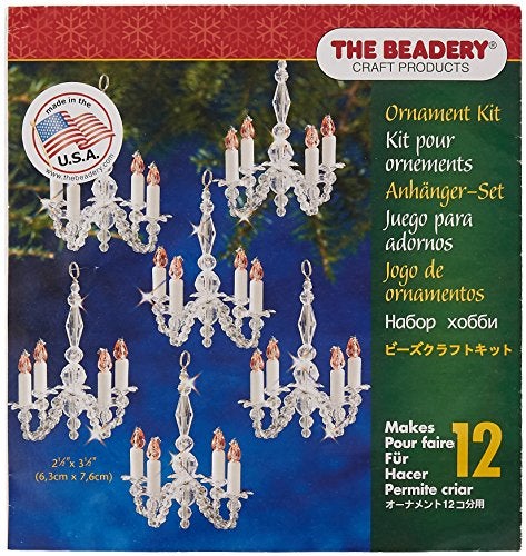 The Beadery BOK5932 Holiday Beaded Ornament Kit Christmas Chandeliers - Image 1
