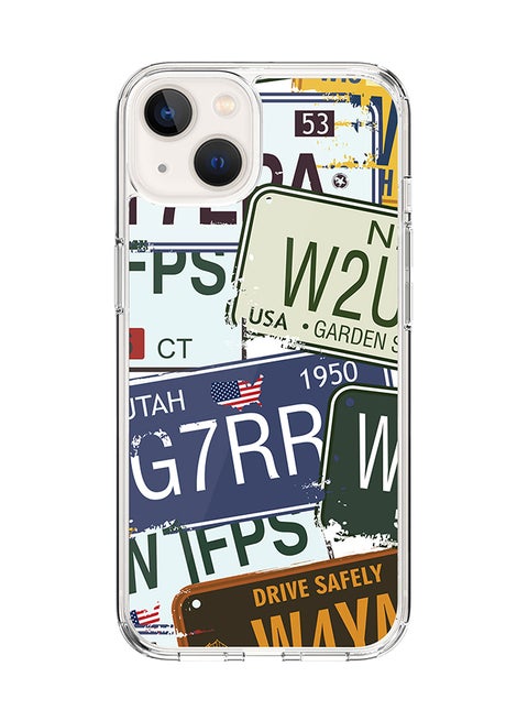 Classic Clear for Apple iPhone 14 Case Hybrid Soft Cover Flexible Edges Anti Drop TPU PC Gel Thin Transparent Cover [ Designed for Apple iPhone 14 ] - Number Plates