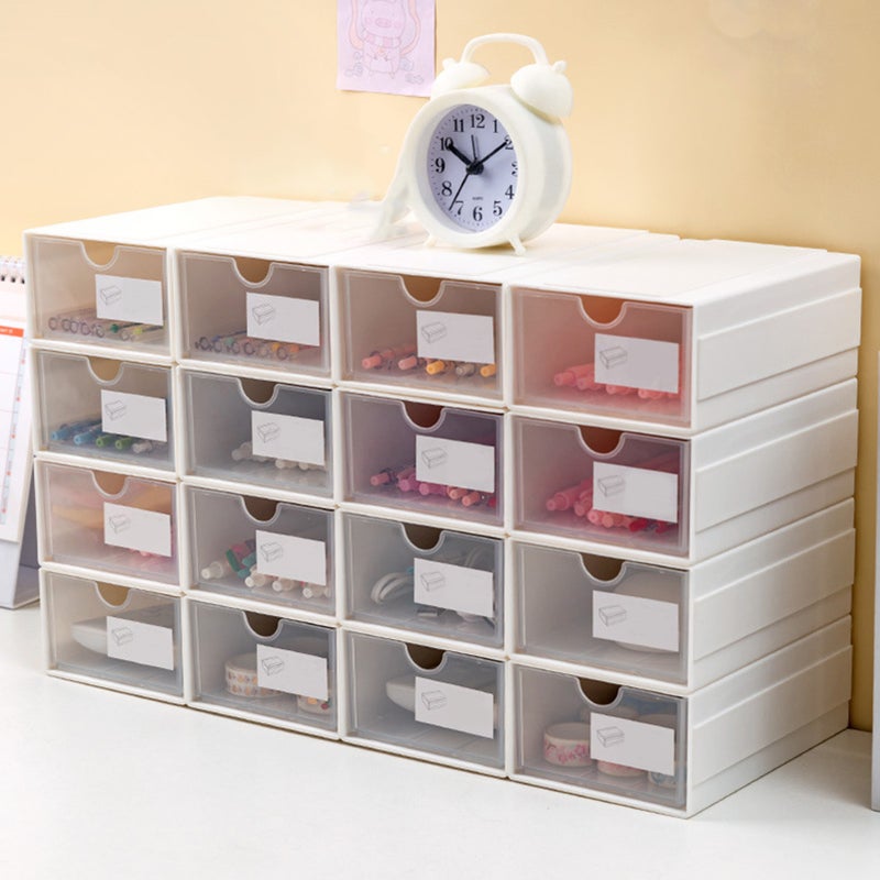 Dustproof Stackable Desk Drawer Organizer Large Capacity Makeup Organizer Drawer for Cosmetic School Office Supply - Image 3