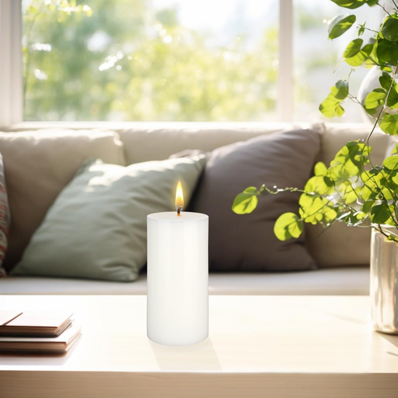 Mega Candles 1 pc Unscented Solid White Pillar Candles, Hand Poured Premium Wax Candle 3 Inch x 6 Inch, Home DÃ©cor, Spas, Weddings, Occasions, Party, Centerpieces, Holidays, Vigils, Prayers - Image 3