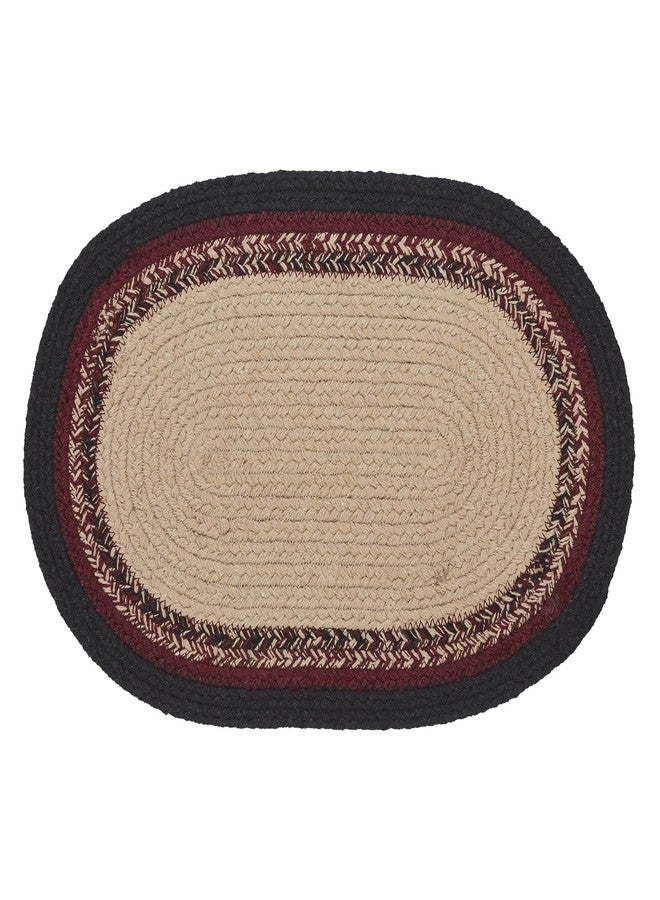 VHC Brands Braided Cotton Placemat 10x15, Cotton Dining Room, Kitchen Placemat, Dining Table Placemats, Woven Place Mat, Stenciled, Connell Collection, Oval 10x15, Stars, Burgundy - Image 5