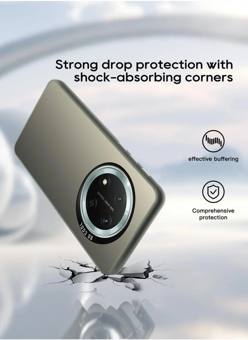 حالة الشرف X9c ، حالة هاتف TPU رقيقة ، غطاء حالة حماية كاملة للجسم مقاومة للصدمات 360 درجة لشرف x9c. الرمادي