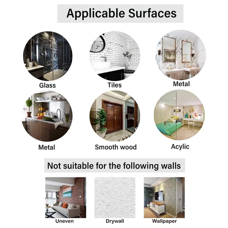 Plastic Self Adhesive Hooks for Wall Heavy Duty Clothes Hanging Wall Hangings Kitchen Accessories Sticky Hangers Set of 5 Transparent - Image 3