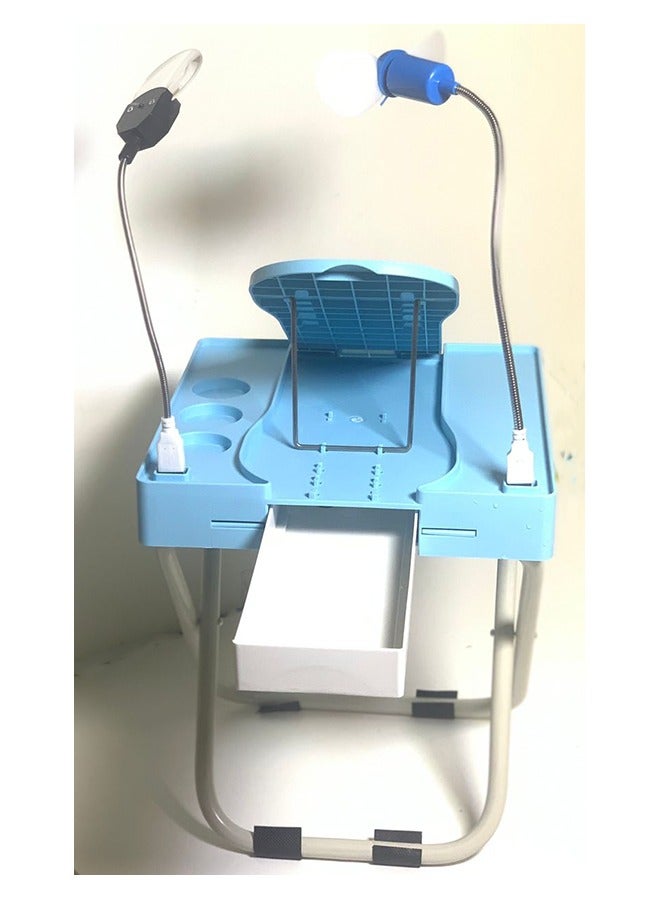 ياميم مسند قدم للباديكير غير قابل للانزلاق ، حامل قدم باديكير قوي ومستقر احترافي مع مكبرة LED مروحة تجفيف لصالون الأظافر للمنزل - Image 3