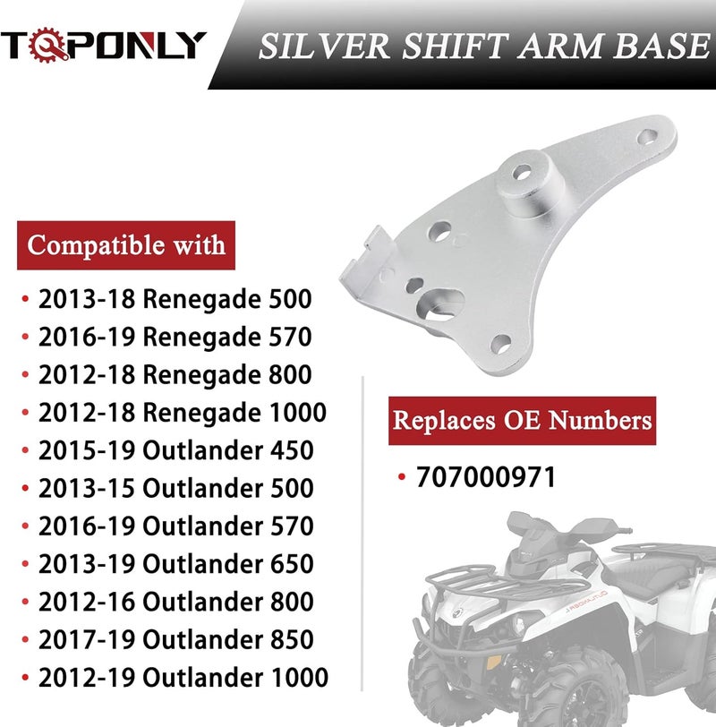 TQPONLY Shift Arm Base Shifter Bracket for Can-Am Renegade and Outlander Gen 2 - Image 4