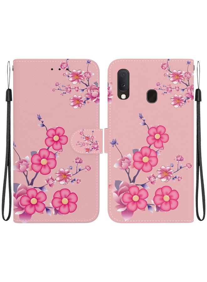 اس-توب جراب لهاتف Samsung Galaxy A10e / A20e مصنوع من الجلد برسومات ملونة وملمس كريستالي - Image 1