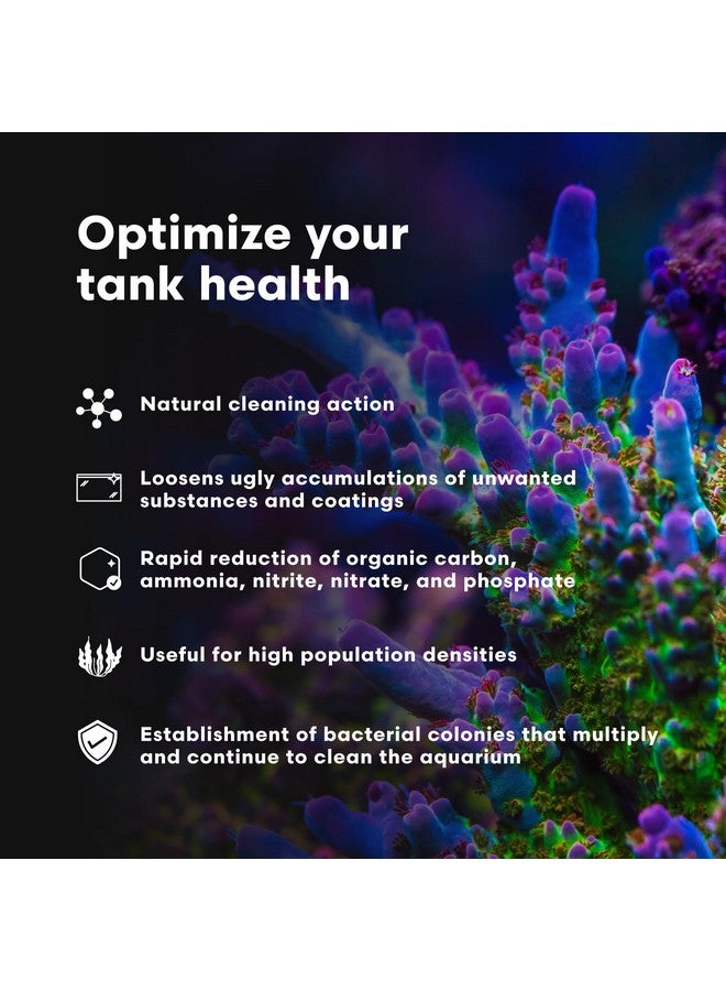 Brightwell Aquatics Microbacter Clean - Microbial Culture & Enzyme Blend Fish Tank Cleaner - Cleans Live Rock Surfaces For Saltwater Fish Habitats - Aquarium Water Treatments, 8.45 Fl Oz - Image 2