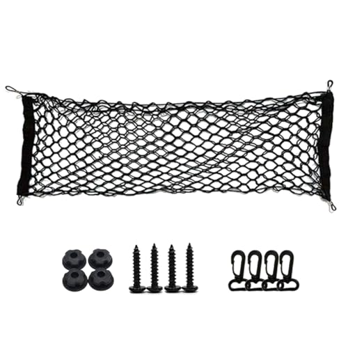 ZIMISI Car Cargo Net Elastic Stretchable Car Trunk Cargo Storage Net with Hooks DoubleLayer Nylon Truck Organizer Mesh Vehicle Interior Accessories for Most SUVs Trucks 433x157 inch11040 cm - Image 1