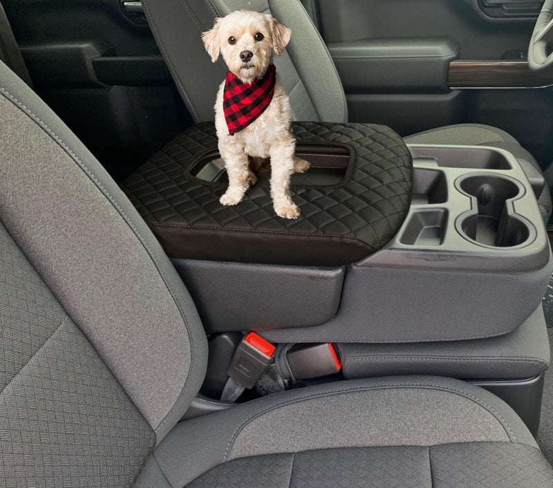 Zxiaochun Center Console Cover Compatible with 2019-2025 2026 Chevy Silverado/GMC Sierra Jump Seat Accessories, Middle Console Armrest Lid Leather Protective Cover(ONLY for Split Bench Seat Console) - Image 4