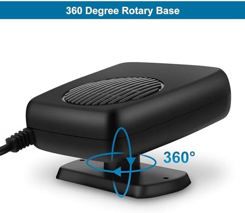 Cedtioaus Car Heaters that Plug into Cigarette, 2 in 1 Portable Windshield Car Heater with Heating & Cooling & Air Purify Function, Electric Fan Heater Heating Windshield Defroster Demister, 12V 150W - Image 2