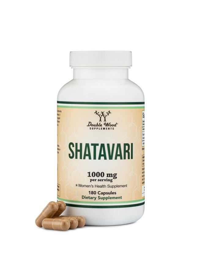 Double Wood Supplements Organic Shatavari Capsules - 1,000mg Organic Shatavari Powder Per Serving (180 Capsules, 90 Day Supply) for Hormone Balance and Prolactin Production (Non-GMO, Gluten Free, Vegan Safe) by Double Wood - Image 1