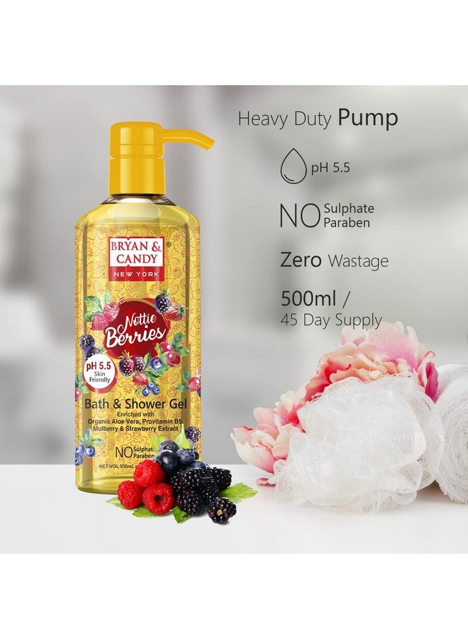 Bryan & Candy Shower Gel with Aloe Vera. Gentle, Moisturizing Body Wash for Soft, Supple Skin (Nottie Berries Shower Gel, 500ml) - Image 3