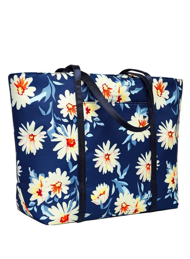 Chrysansmile Large Tote Bag for Women Work Nylon Shoulder Bags Waterproof Beach Bag Flower Womens Purses and Handbags - Image 3