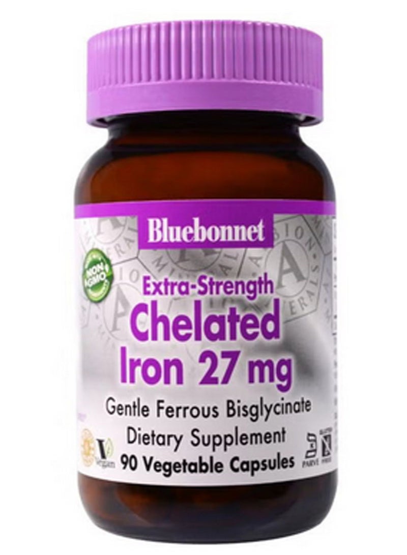 بلوبونيت نيوترشن مستخلب حديد بقوة مضاعفة، 27 ملجم، 90 كبسولة نباتية - Image 1