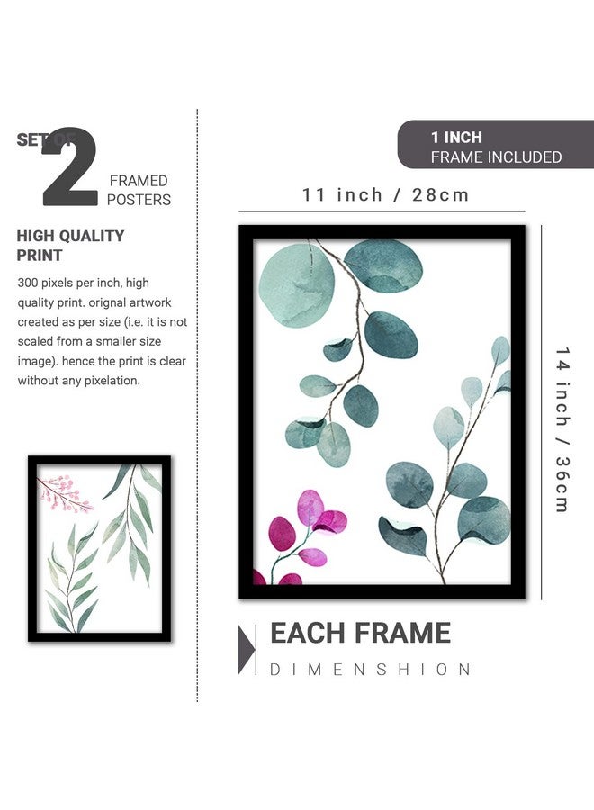 HEVEA ART Aesthetic Premium Wall Art Paintings with Frame for Home Decoration - Paintings for Living Room - Framed Wall Painting (13 inch x 17 inch, Framed) Set of 2 (FRAME 4) - Image 2