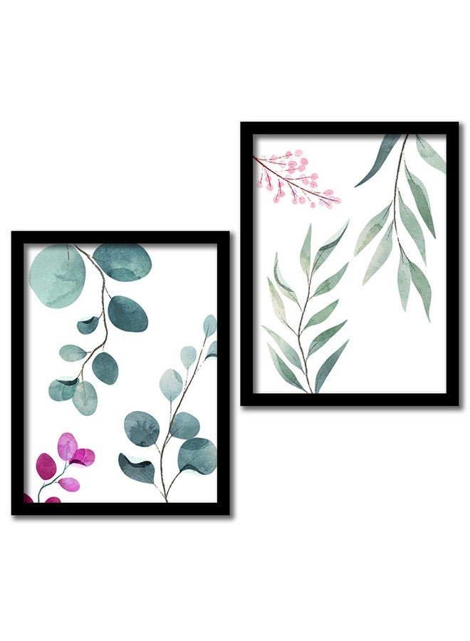 HEVEA ART Aesthetic Premium Wall Art Paintings with Frame for Home Decoration - Paintings for Living Room - Framed Wall Painting (13 inch x 17 inch, Framed) Set of 2 (FRAME 4) - Image 1