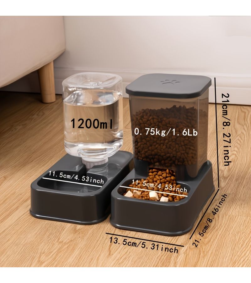 2 In 1 Automatic Pet Feeder Water Dispenser 1gal Large Capacity Gravity Bowl Small Pets - Image 3