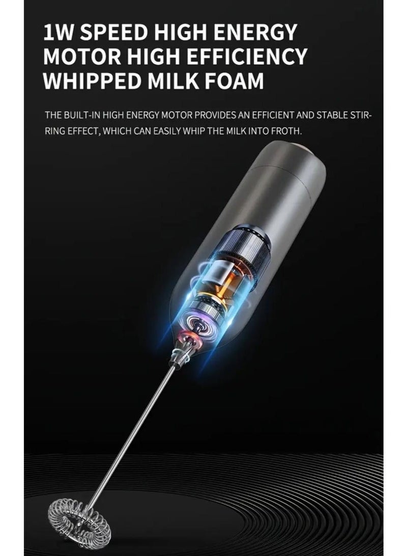 Cliton Battery-Powered Electric Milk Frother with 304 Stainless Steel Whisk - Image 2
