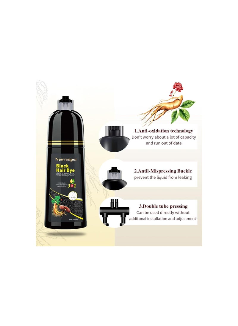 Generic - Hair Color Shampoo for Gray Hair Instant Hair Dye Shampoo Hair Coloring in Minutes Natural and Long lasting colour Hair Dye Shampoo for Men and Women 16.9 fl.oz - Image 1