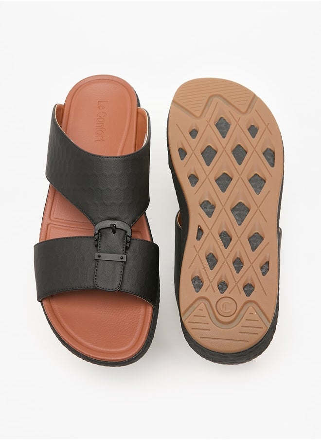 Le Confort - Men's Textured Slip-On Arabic Sandals - Image 1