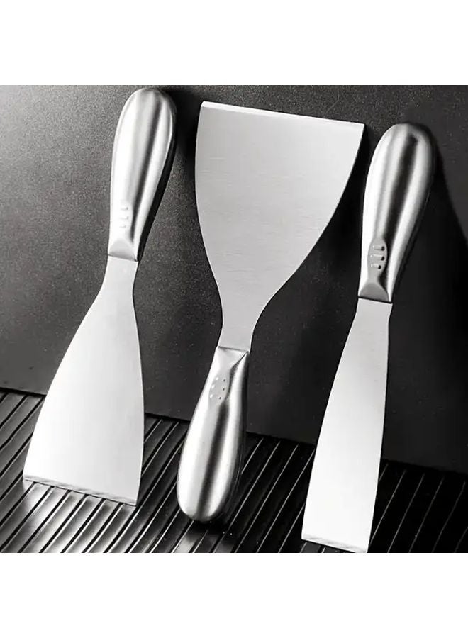 3 Piece Set Heavy Duty Stainless Steel Multi Purpose Scraper Tool Set - Image 4