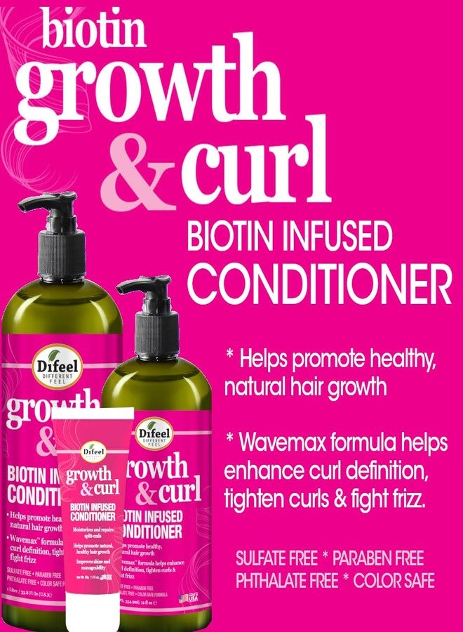 Difeel Growth and Curl Biotin Conditioner - Travel Size 2.5 Ounces - Hair Condtioner for Curly Hair, Conditioner Curly Hair - Image 3
