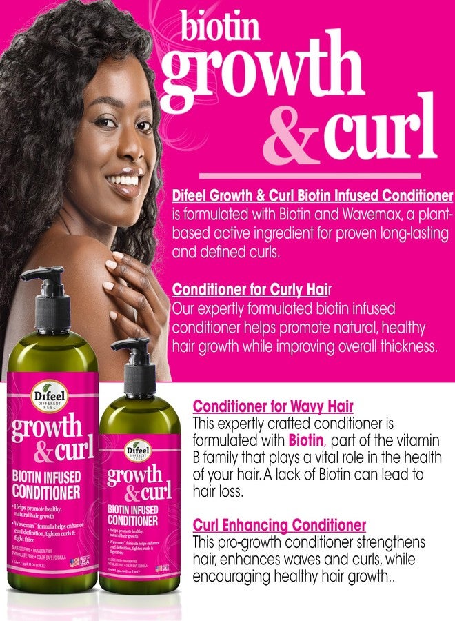 Difeel Growth and Curl Biotin Conditioner - Travel Size 2.5 Ounces - Hair Condtioner for Curly Hair, Conditioner Curly Hair - Image 4