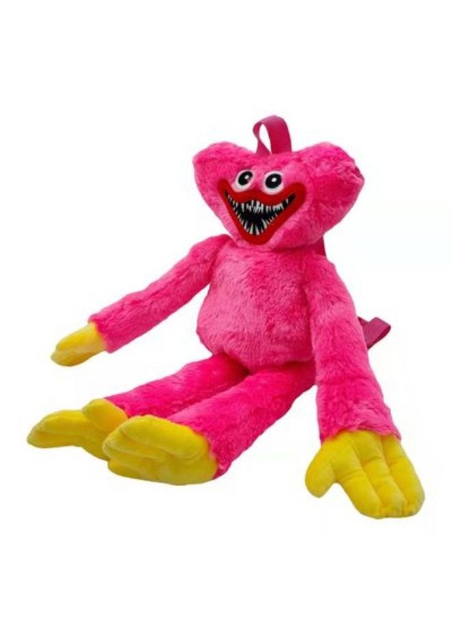 Plush Backpack Huggy Wuggy Poppy Toy Big Soft Stuffed Horror Cute Funny Cartoon Bag For Kids(Pink)  - Image 2