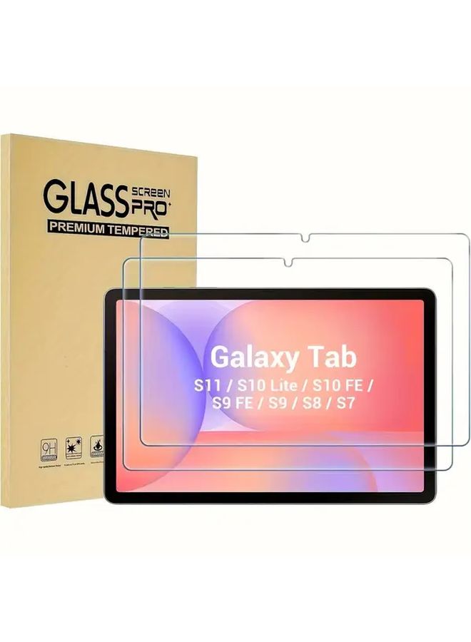 2 Pack Tempered Glass Screen Protector for Samsung Galaxy Tab S7 S8 S9 S9 FE 11 Inch - Image 1