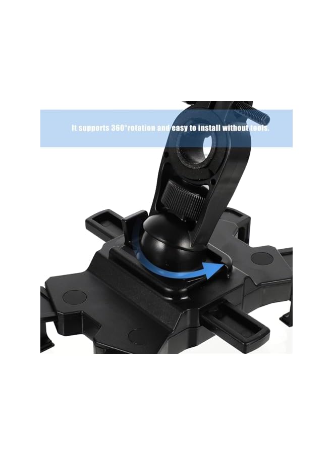 S-TOP Motorcycle Phone Mount Holder Bike, Heavy Duty Anti-Shake Bracket from 12.1 to 17.2 cm Devices, Motorcycle Bicycle Phone Holder Mount with Anti-Slip Grip for Outdoor Commuting - Image 2