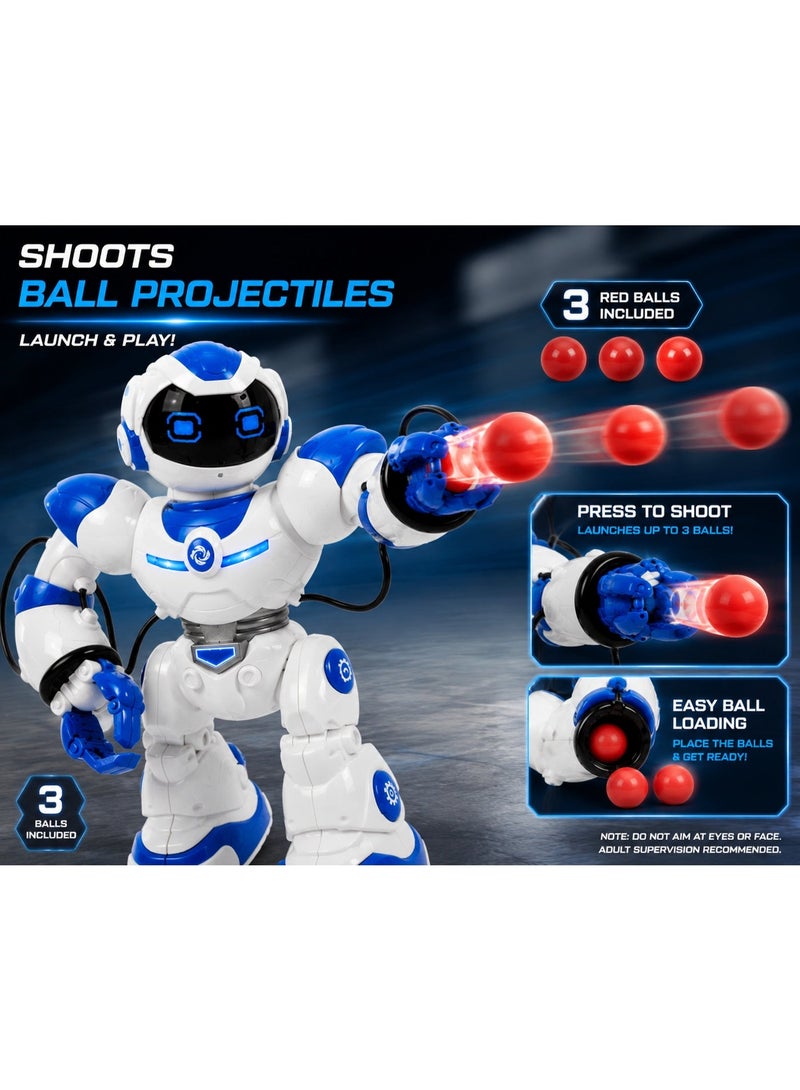 Smart Electronic RC Robot Toy For Kids With Multi-Directional Movement, Dancing, LED Lights And Ball Shooting, Ages 8+ - Image 5